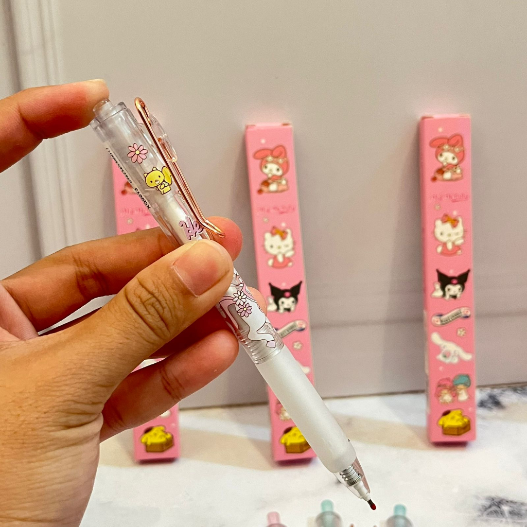 Pulpen Cetek Sanrio (1 pcs) dalam Box Mewah Edisi Spesial Favorit Anak / Pen Cetek SANRIO Special Fancy kemasan 1 Boks isi (1pcs) Kualitas Premium bisa Grosir dan COD