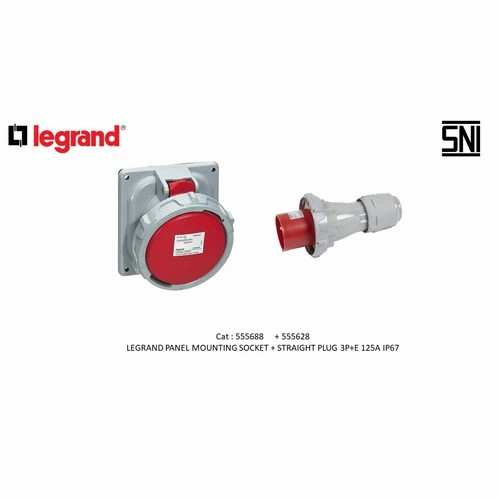 Legrand Panel Mounting Set 125A 3P+E 4Pin IP67 (555688+555628)