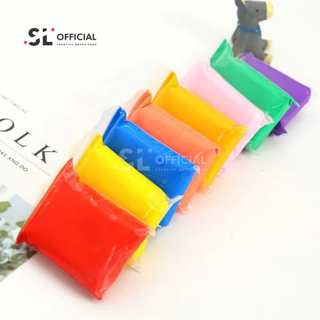Clay Polymer Super Light Rainbow 12 in 1 / Clay Warna Mainan Lilin Plastisin Clay Anak 12 in 1 Murah / Mainan Anak