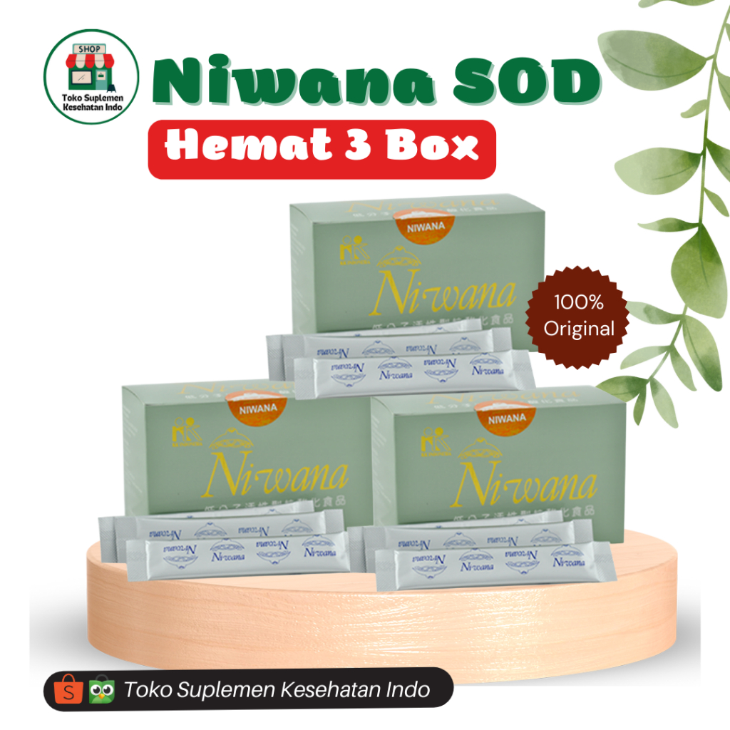 Niwana SOD (1Box@30 sachets) Mengobati Kanker Stroke 100% ORIGINAL