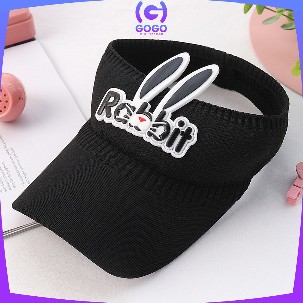 GOGO-P579 Topi Anak Rajut Visor Pantai Motif Kelinci Baseball Anti Uv / Topi Fashion Anak Rabbit Topi Golf Senam Sport Olahraga Fashion Girl