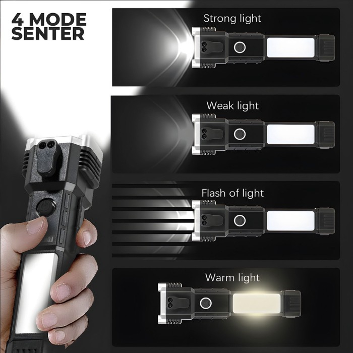 # HJ # SENTER LED TORCH EMERGENCY MAGHNET 4 MODE TERANG 007 - 3W / Senter LED Torch Multifungsi Senter Emergency Maghnet 4 Mode Terang 007-3W BISA JADI POWERBANK