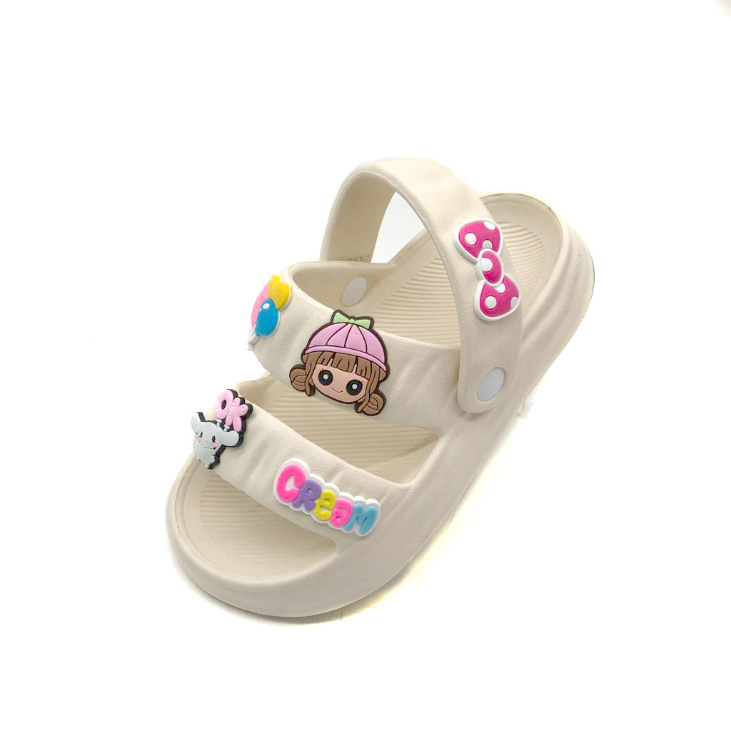 Sandal Selop Anak Perempuan Bahan Karet Model Tali Belakang Kekinian Lucu Terbaru Size 24-35