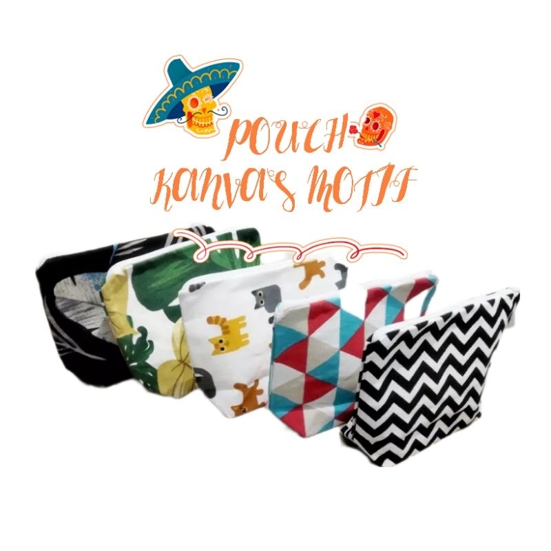 POUCH KANVAS MOTIF