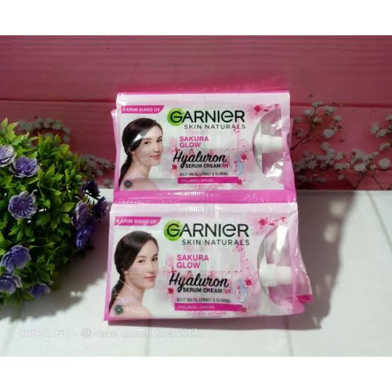 Garnier Krim Sakura Glow Hyluron 7ml Sachet 1 RENCENG (12 SACHET) PRODUK ORIGINAL/BPOM