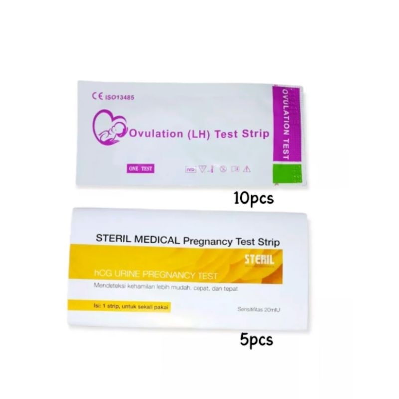 10pcs Ovulation LH Test Strip UNGU 5pcs Tes Hamil