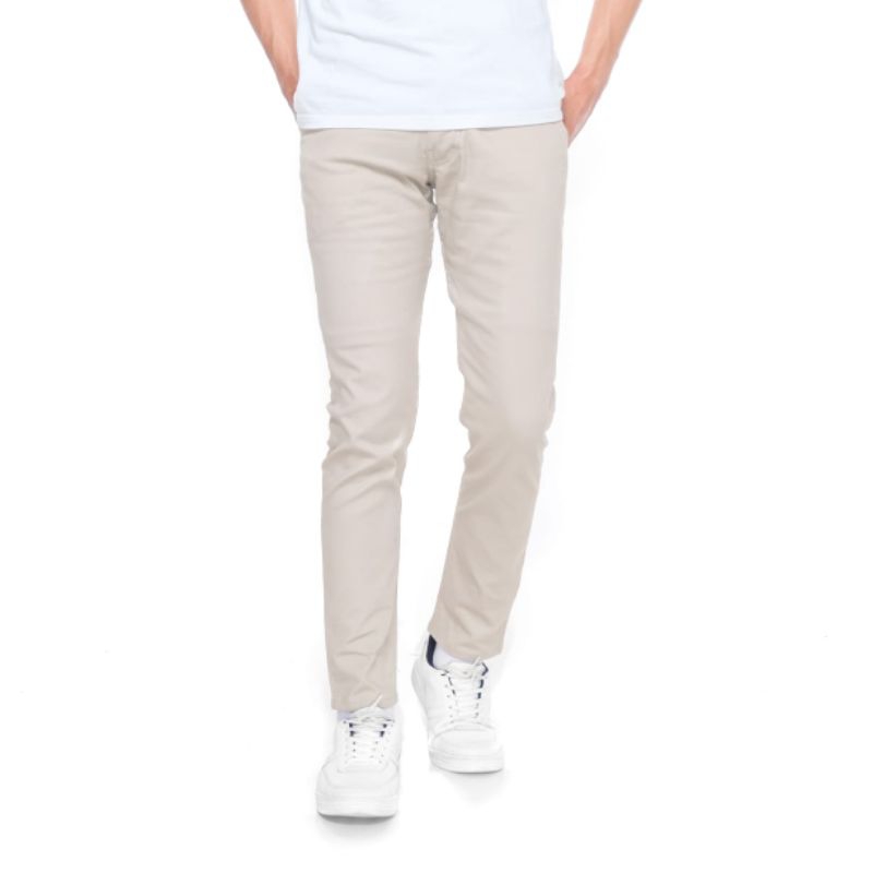 Celana panjang Chinos pria slim fit casual Kerja santai