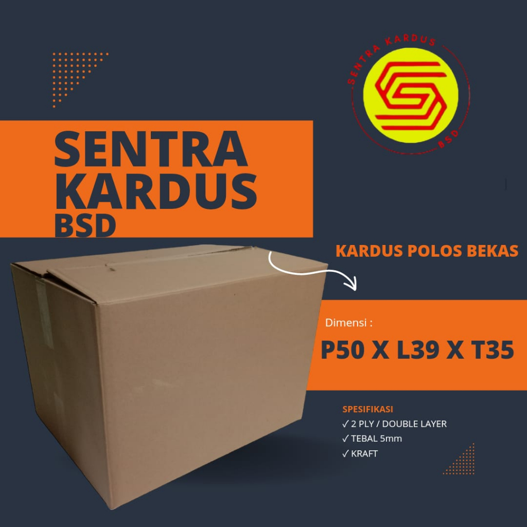 

Kardus Bekas Besar Polos Untuk Packing / Pindahan P50 x L39 x T35