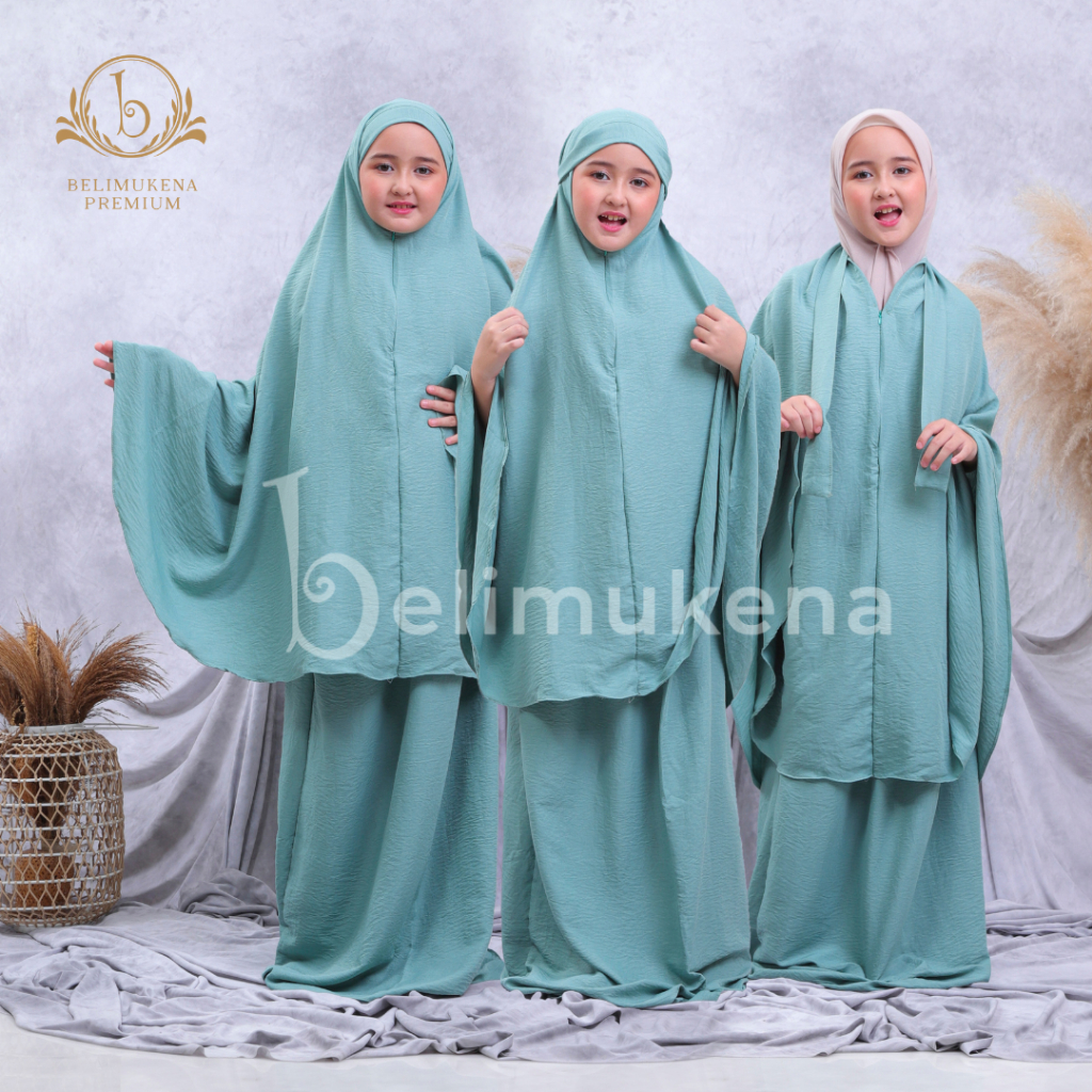 Mukena Anak 3in1 Airflow Crinkle Premium Lesty