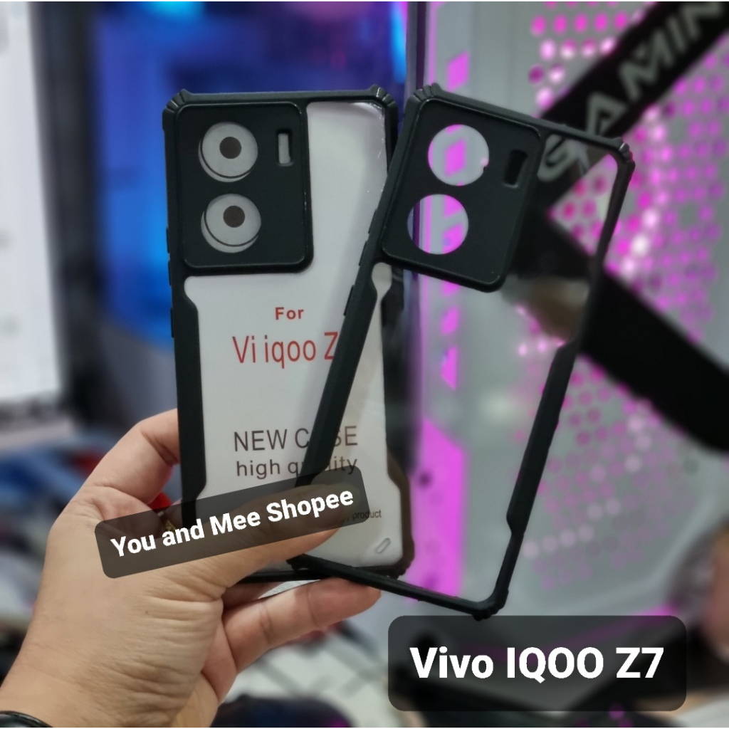 Fuze ACRYLIC IPACKY iQOO Z7 Softcase Black-Hitam/Gelap Crack Armor Airbag Anti Fall/Hardcase Transparant-Transparent-Transparan Bening Clear CASING-Soft Case/ipaky Hard TPU 4G 5G Z 7 Z 7x IQ OO i Q 00 0 o iQOOz7 VIVO Bagus Murah dan Keren