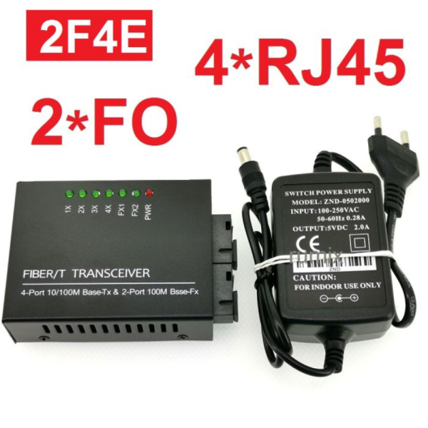 SC RJ45 FO Optik Fiber Port LAN 4 Ethernet Port 6 Converter Jual Limited 6 - Switch 2F4E