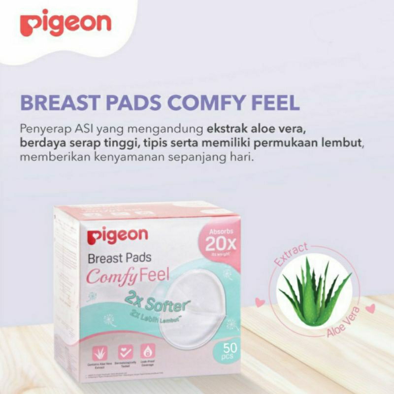 Pigeon Breast Pad isi 50 | 30 ComfyFeel 2x Softer 20x Absorbs | Dodo Breastpad  isi 24 Disposable Dodo isi 10+2 Breast Pads Penyerap Asi