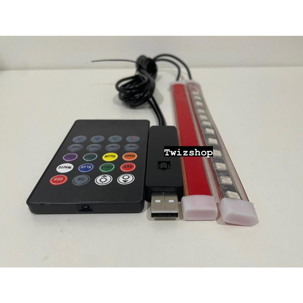 Lampu LED Kolong Dashboard Mobil Colok USB + Remote RGB Multi Colour