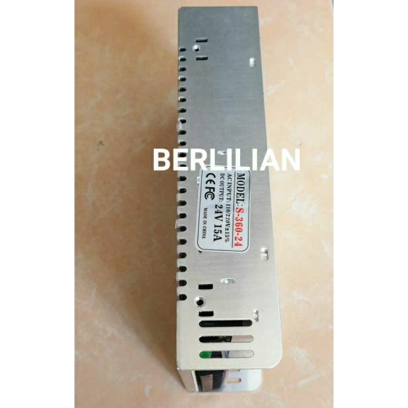 POWER SUPPLY DC 24V 15A S-360-24 INPUT AC 110/220V MADE IN CHINA