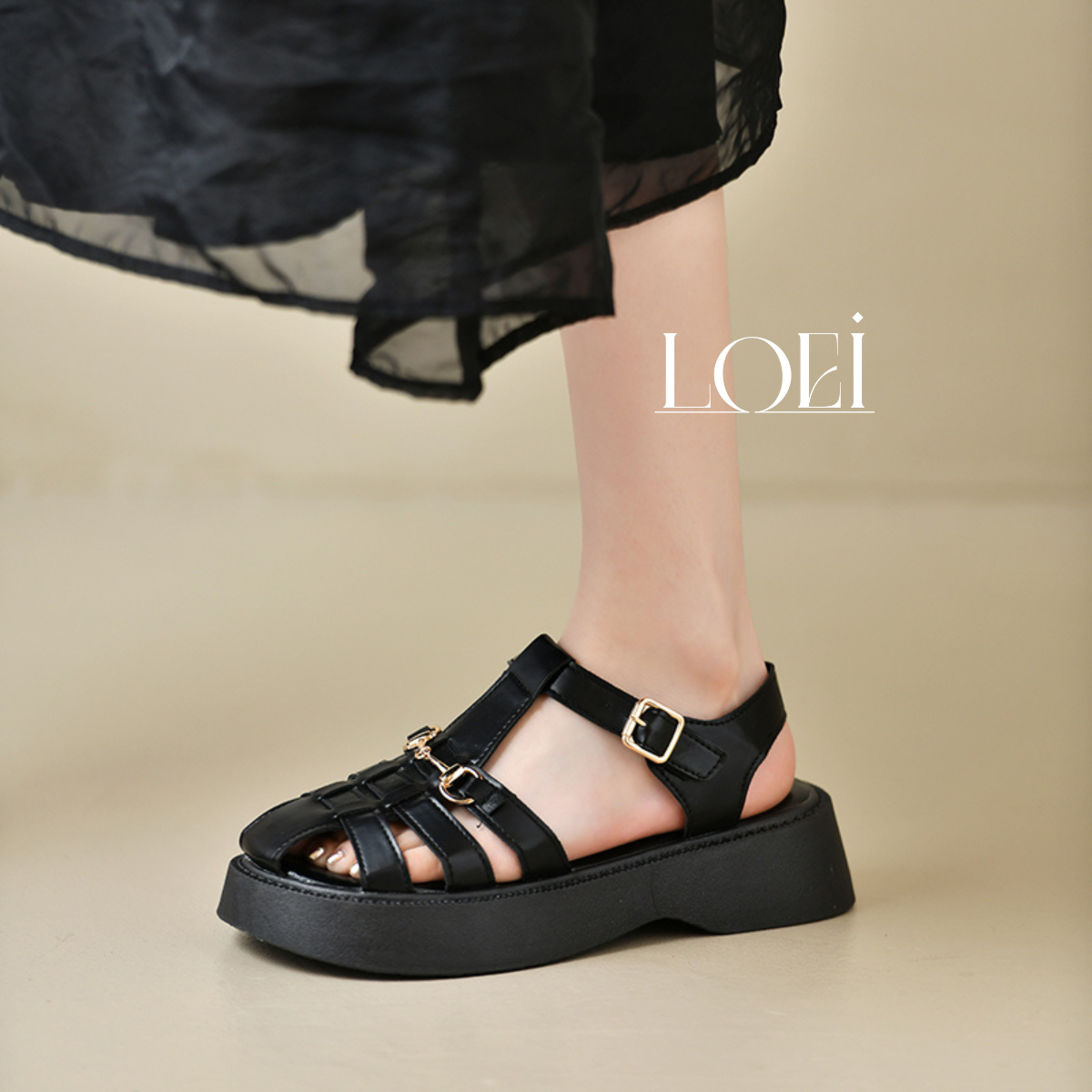 1632 Sepatu Wanita Kekinian Wedges Tali Import Murah