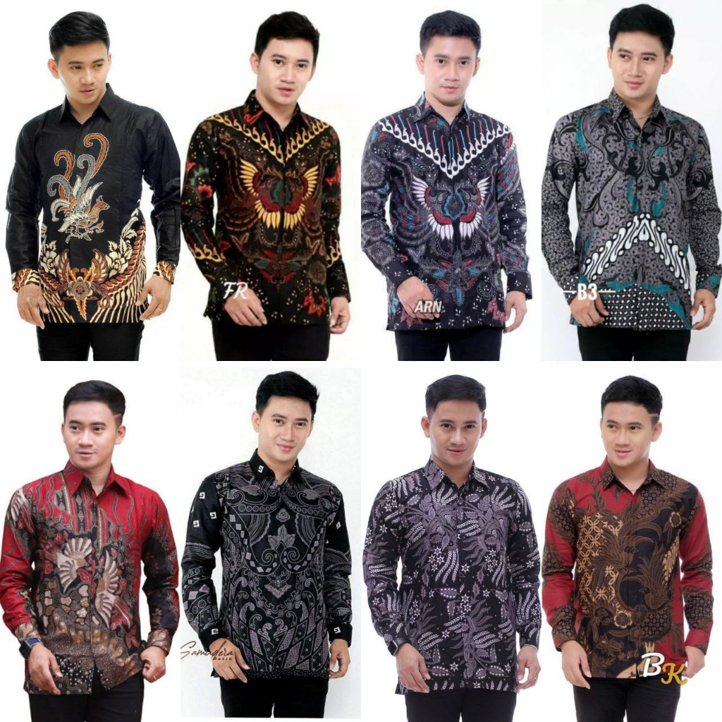 Baju Batik Pria Kemeja Batik Lengan Panjang SIZE M L XL XXL Bahan Katun Halus