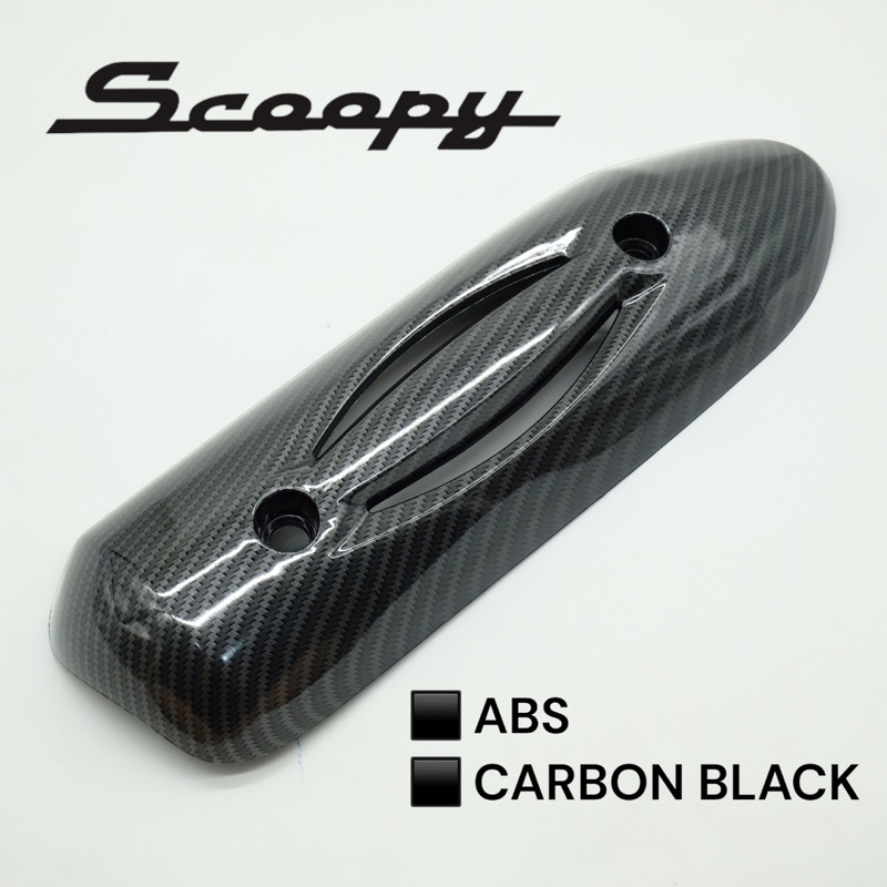 cover knalpot SCOOPY FI CARBON BLACK KARBON BLACK HITAM TAMENG KNALPOT SCOOPY FI PELINDUNG KNALPOT SCOOPY FI