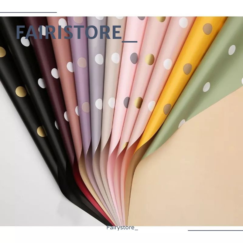 

Kertas Bunga Motif Polkadot Kertas Buket Bunga Wrapping Paper (60×60) — K38