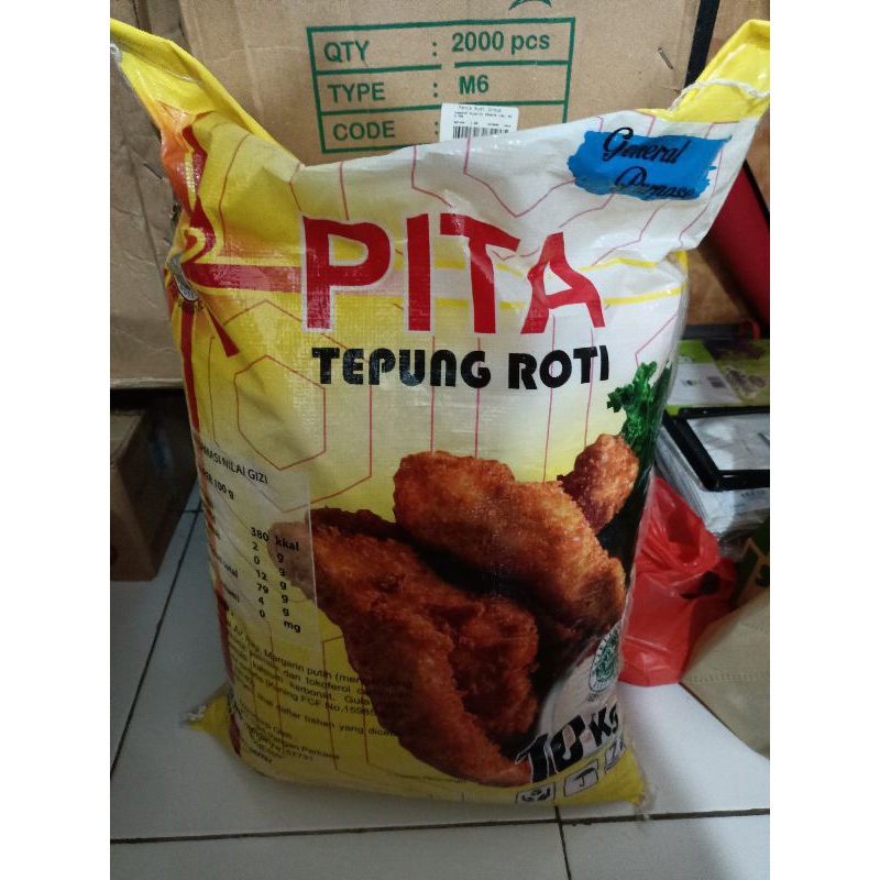 

Tepung roti per karung 10kg (Merk PITA)