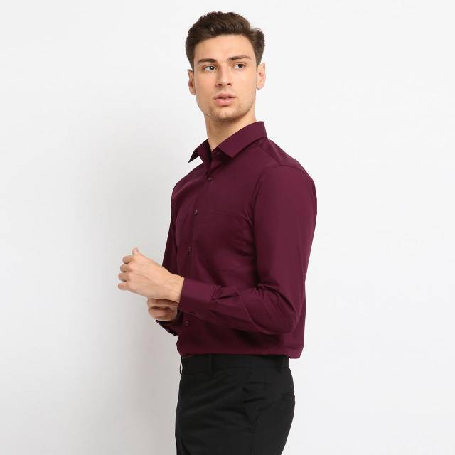 Baju Kemeja Pria Putih Lengan Panjang / Baju Kerja Pria Polos / Atasan Pria Formal