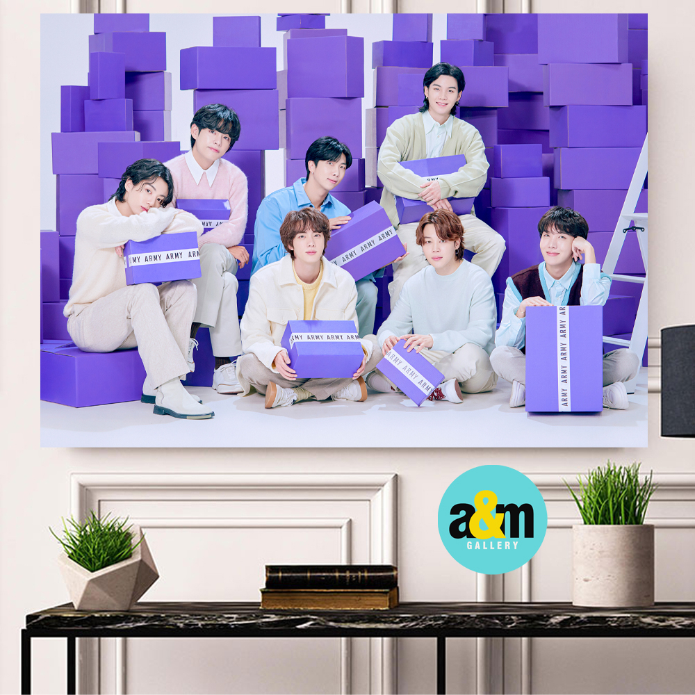 Poster Kayu BTS Anniversary 10th Festa 2023 I Hiasan Dinding Dekorasi Kamar I Poster Kayu K-POP Dekorasi Kamar - A&amp;M