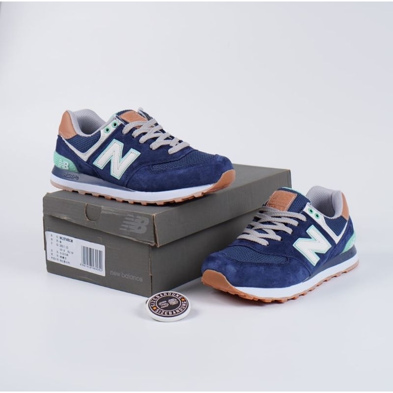 Sepatu New Balance W574BCM Navy