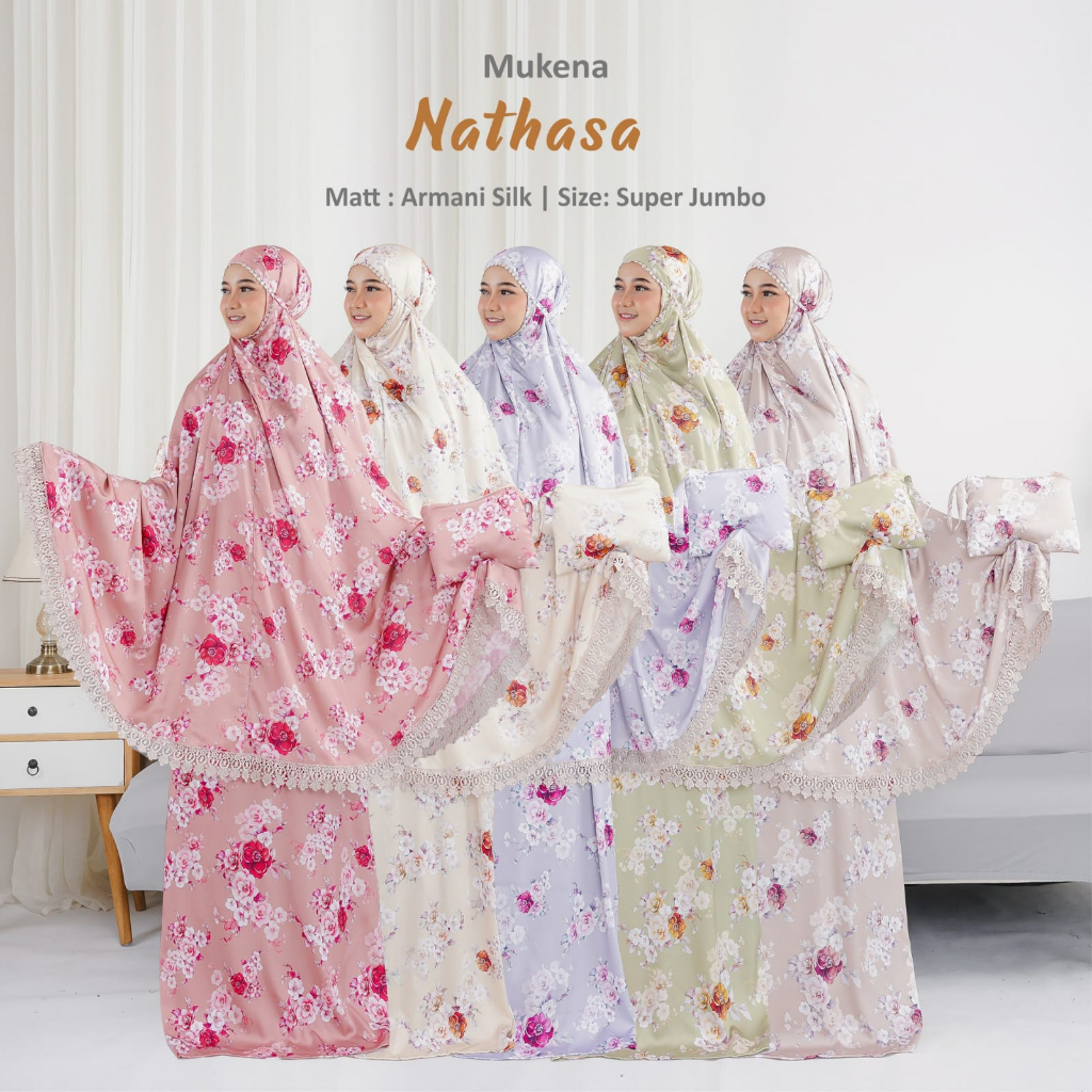 mukena dewasa mukena motif 3in1 motif 3D mukena premium zoe mukena silk super jumbo renda mewah