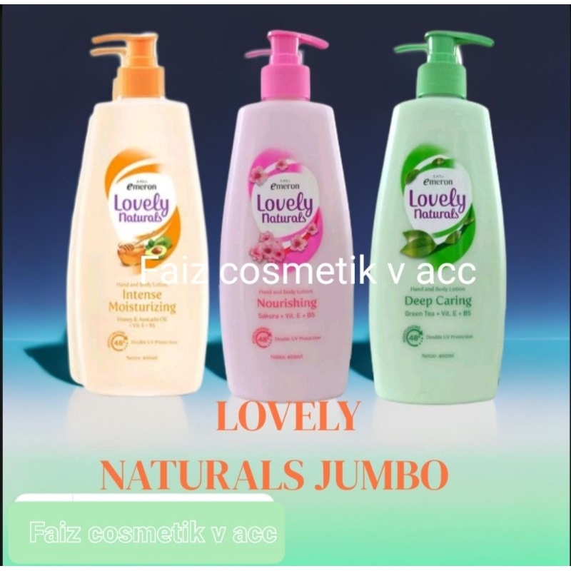 EMERON LOVELY NATURAL BODY LOTION 400ML(JUMBO BESAR)