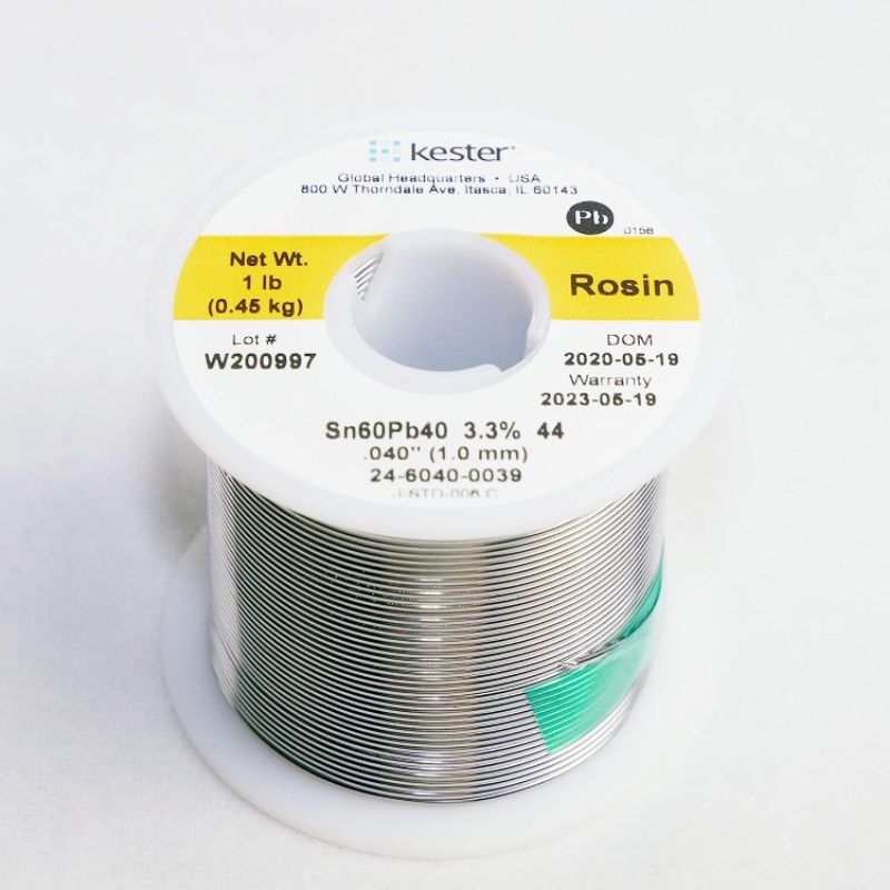 timah wiring gitar &amp; bass kester 44 rosin core solder USA tinned wire premium original