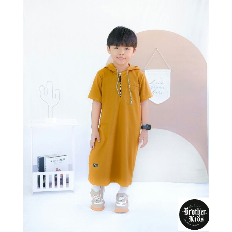 gamis hodie azka /gamis hodie anak laki laki 1-8 tahun/jubah anak laki laki/jubah kupluk laki laki