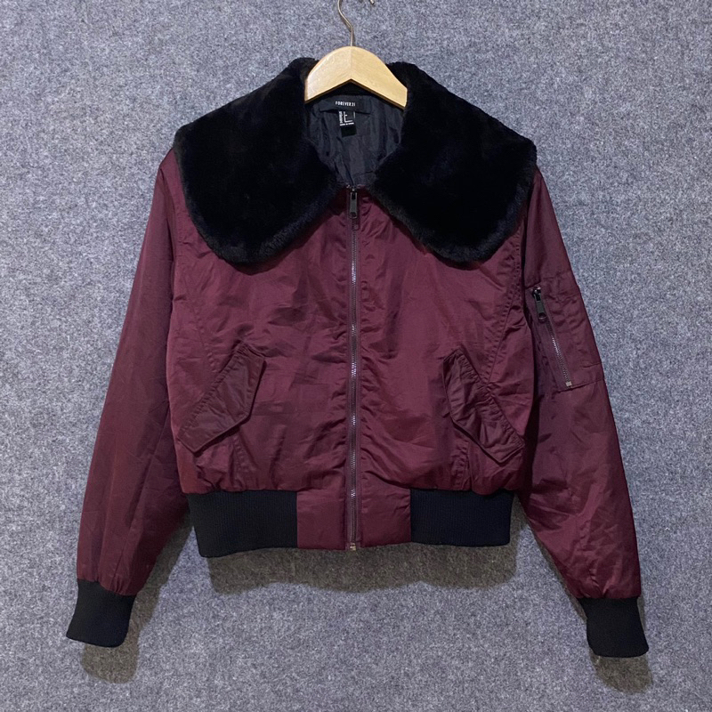 jacket bomber forever 21 women tebal