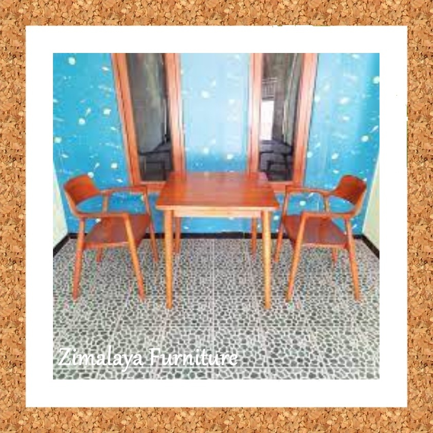 Meja Makan Minimalis Jati 2 Kursi Jepara, Kursi Cafe Jati, Meja Makan 2 Kursi