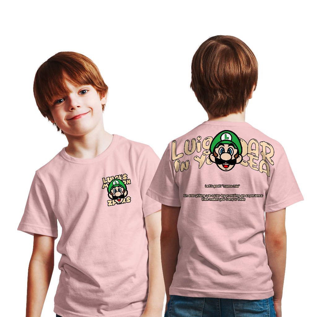 Kaos Distro Anak Super Luigi Mansion