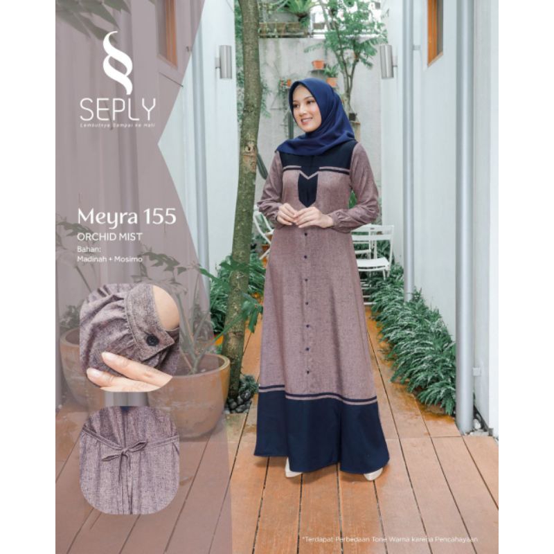 [COD] TERBARU Gamis Seply Meyra 155 || ORIGINAL || Meyra 155 Orchid Mist