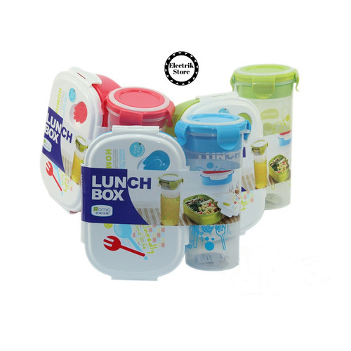 Kotak Makan Bento LUNCH BOX SET Botol Minum 950ml