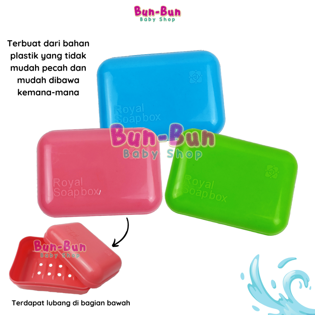 Tempat Sabun Batang Body Soap Case Anti Pecah Kotak Wadah Perlengkapan Mandi Perabotan Rumah Tangga Perawatan Bayi Baru Lahir Baby New Born Newborn Murah Bunbunbabyshop