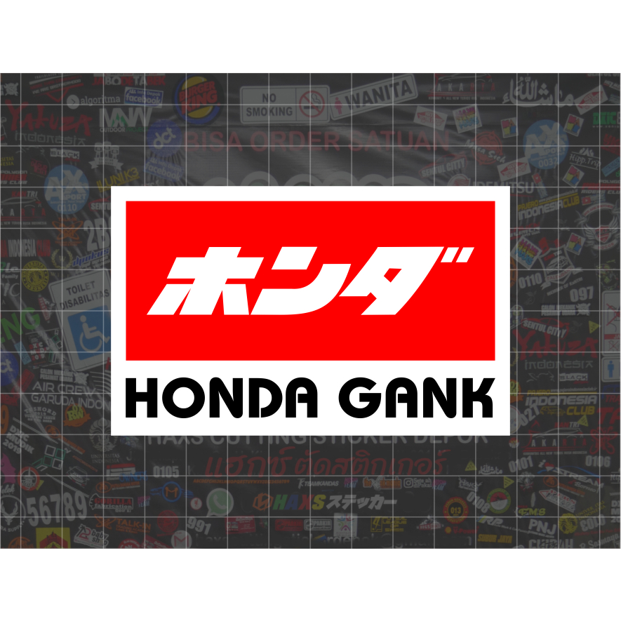 Cutting Sticker Honda Gank 10 cm