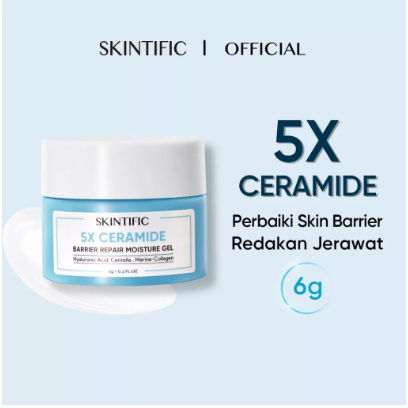 SKINTIFIC Moisturizer 5X Ceramide Barrier Repair Moisturize Gel Moisturizer 6GR BPOM (mini size )