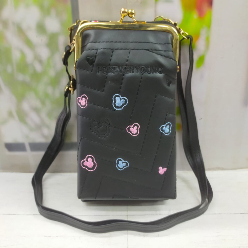 Tas Selempang HP Wanita Motif Bordir