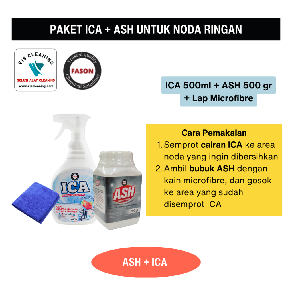 Paket Pembersih Noda Ringan - FASON ASH + ICA
