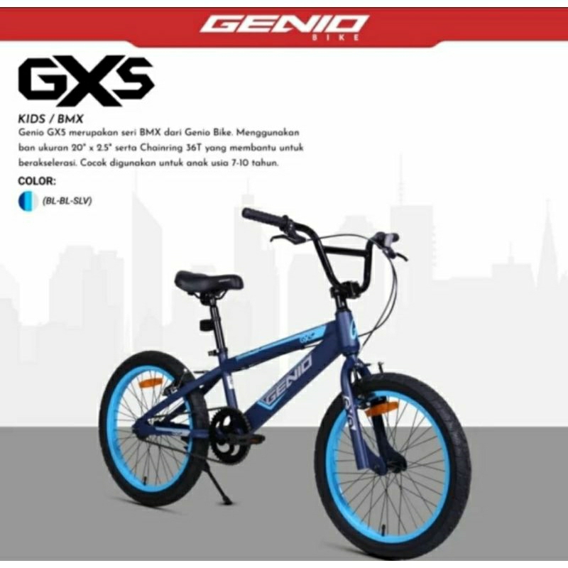 Sepeda anak laki BMX GENIO GX 05 ukuran 20 inch