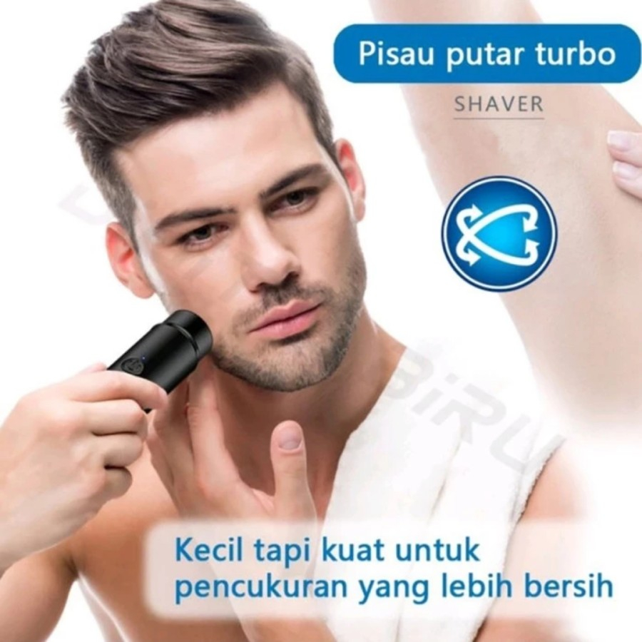 Alat Cukur Jenggot Elektrik Mini Portable Travel Hair Trimmer Kumis On