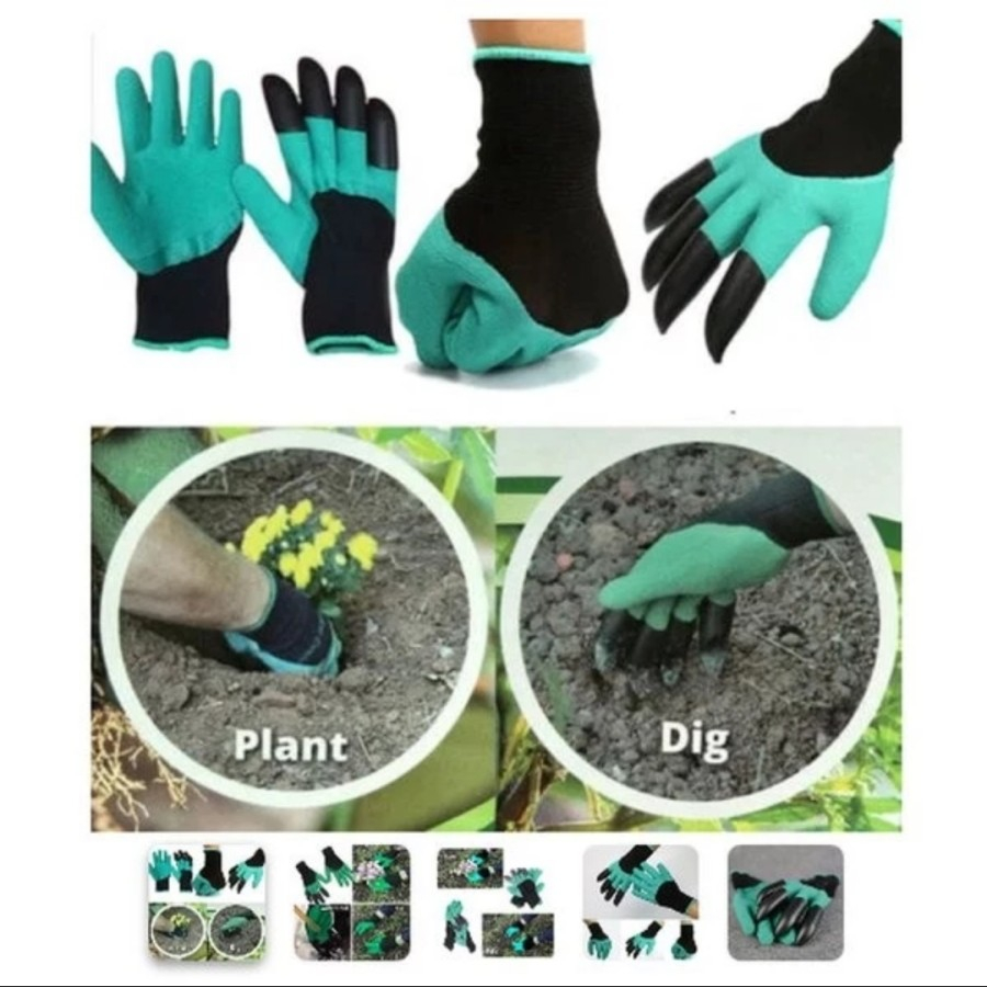 Sarung Tangan Cakar Berkebun Taman Tanah Kebun Garden Gloves Claw Set