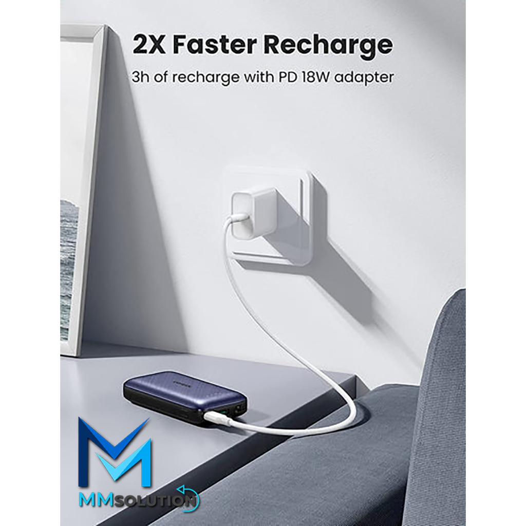 UGREEN Powerbank 10.000mAh Fast Charging 20W Built in Cable PD QC ATL - 80917 10.000mAh