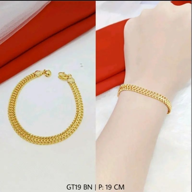 gelang wanita tikar motif emas perhiasan wanita trend 65