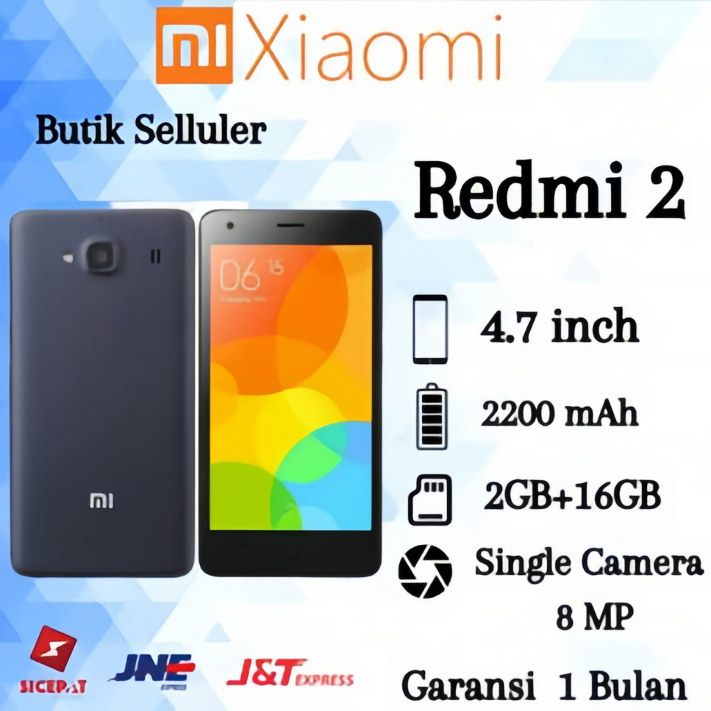 Hp Xiaomi Redmi 2 2-16GB Android Upgrade 5.1 lollipop smartphone