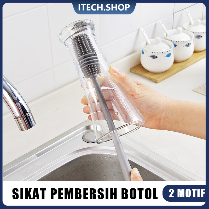 SIKAT PEMBERSIH BOTOL / SIKAT GAGANG PANJANG BAHAN SILIKON / SIKAT PEMBERSIH ALAT RUMAH