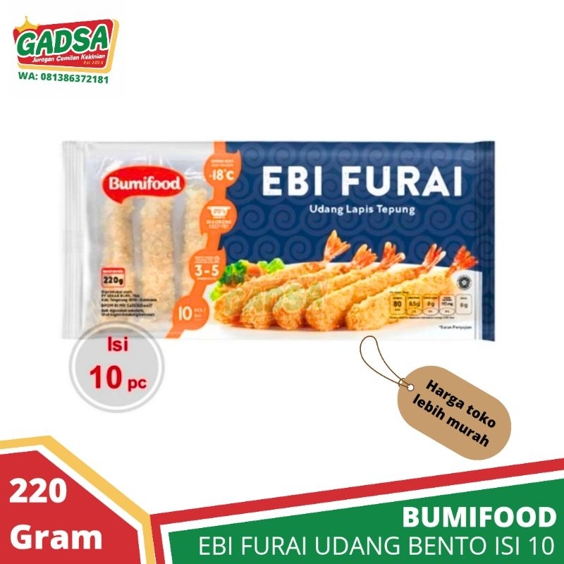 Ebi Furai Bumifood Udang Tempura Bento