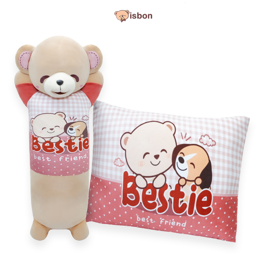 ISTANA BONEKA Bantal Guling Jumbo Boney Bestie Premium Bear Cocok Untuk Tidur dan Hadiah Anak Dewasa