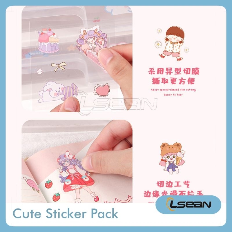 STIKER HIAS GIRL AND ANIME CUTE DECO PACK JOURNAL KOREA 2D WATERPROOF